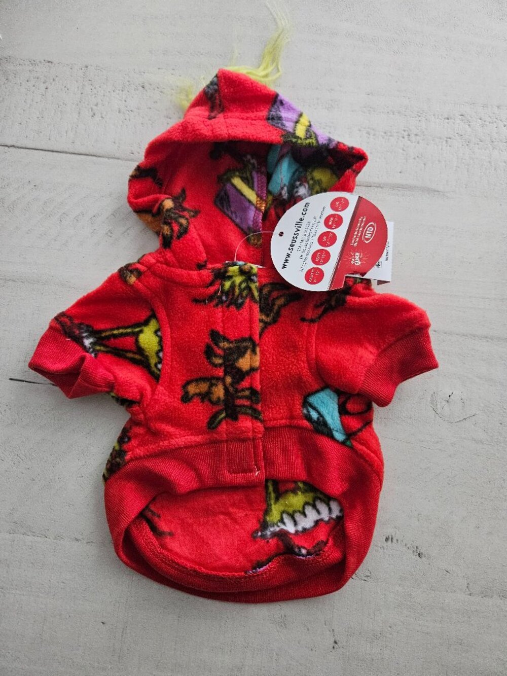 NWT-Grinch dog coat xxs